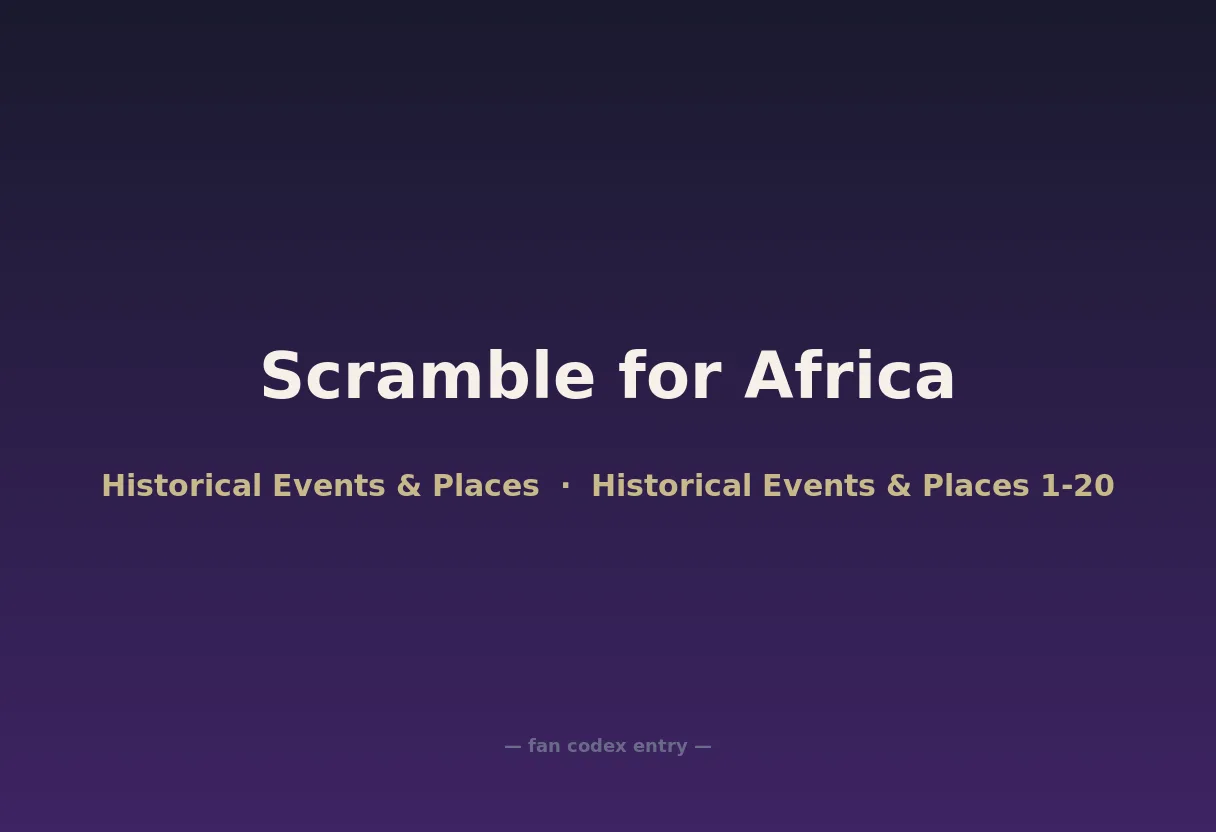 Scramble for Africa